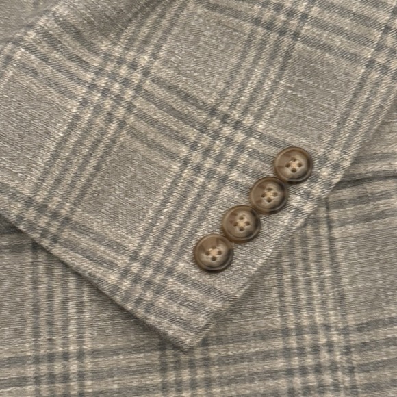 Lauren Ralph Lauren Blazer Sport Coat 42R Gray Glen Plaid Lined Jacket - Picture 5 of 10